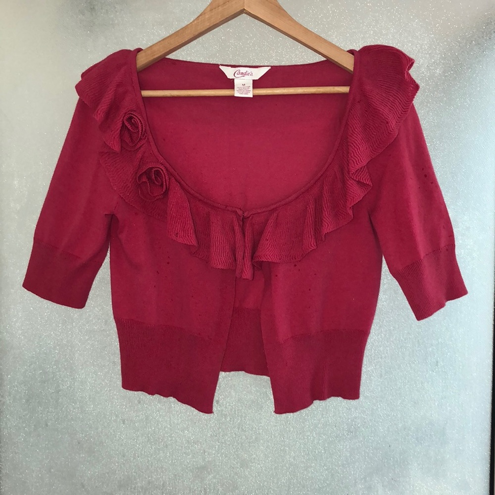 Pink sweater shrug